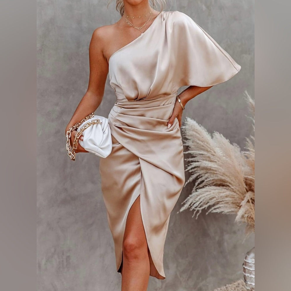 One shoulder cocktail dress